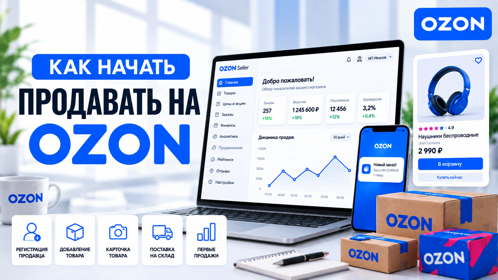 Как начать продавать на Озон